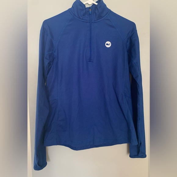 Vineyard Vines Tops - Vineyard Vines Blue Quarter-Zip Performance Top